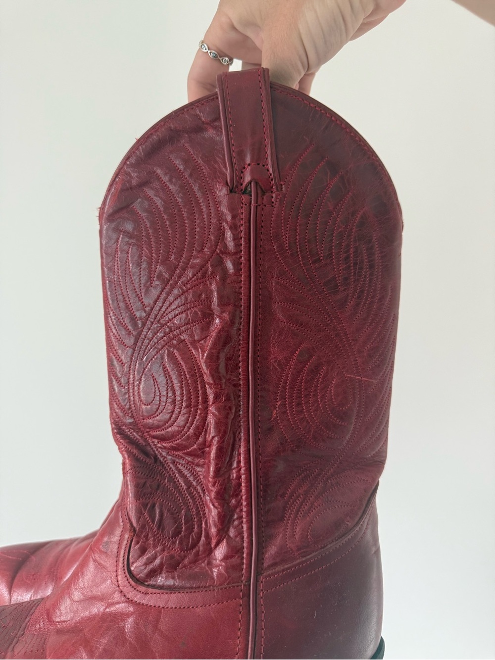 Vintage Code West Red Cowboy Boots - Picture 4 of 8